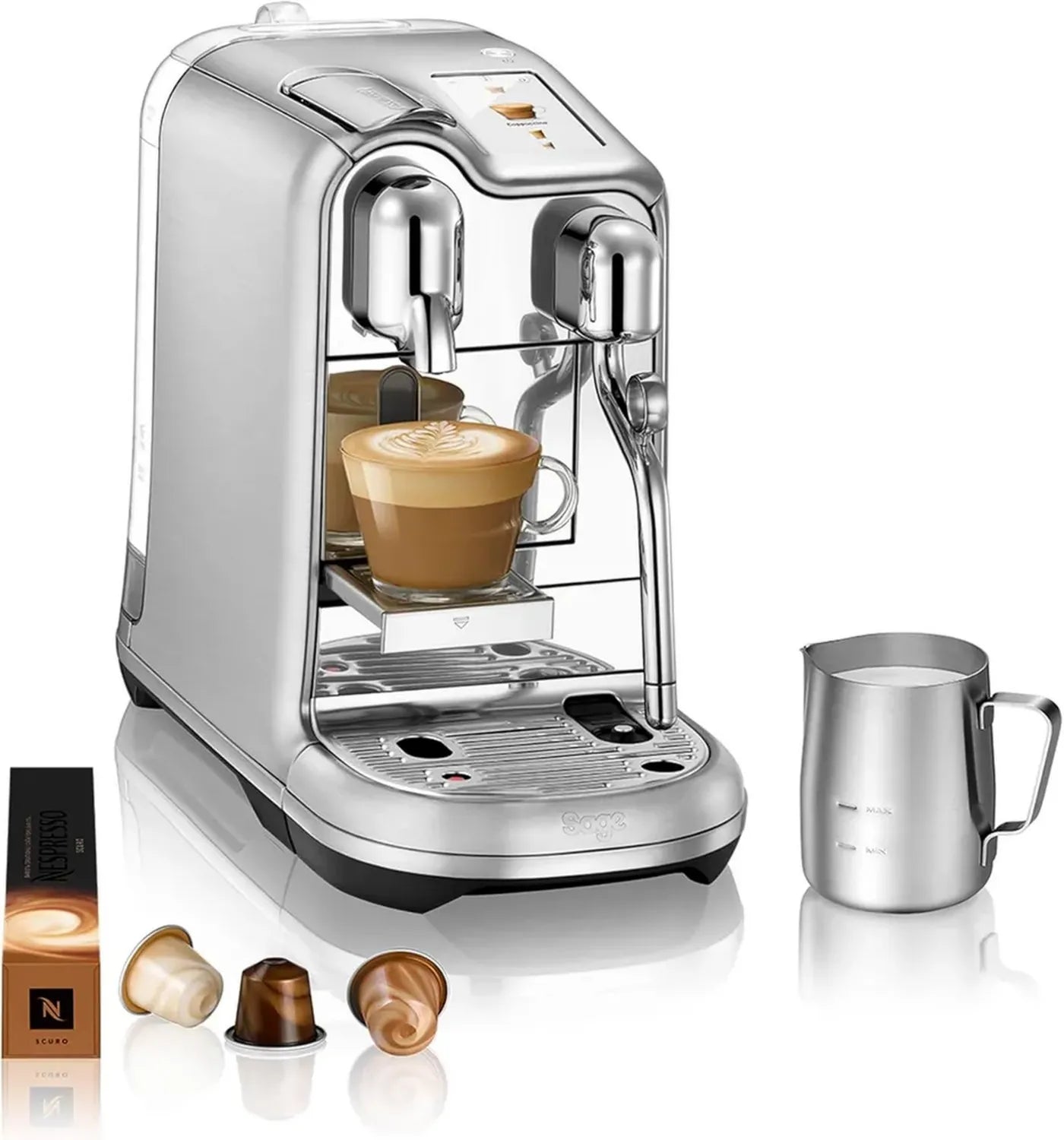 Machine Espresso Nespresso Creatista Pro en Acier Inoxydable par Sage