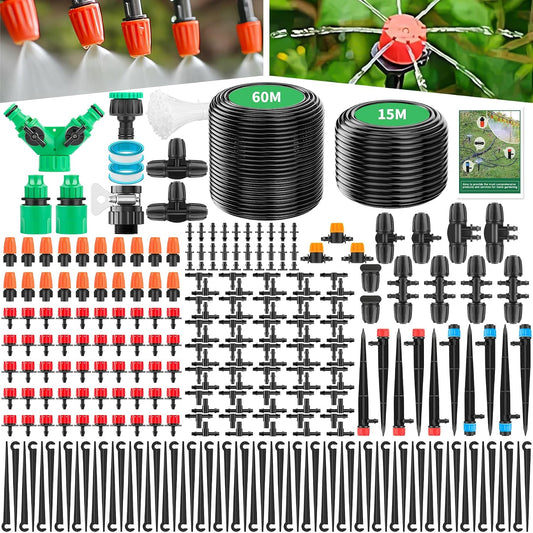 Kit d'arrosage goutte à goutte — 315 pièces, 60M, 15M
