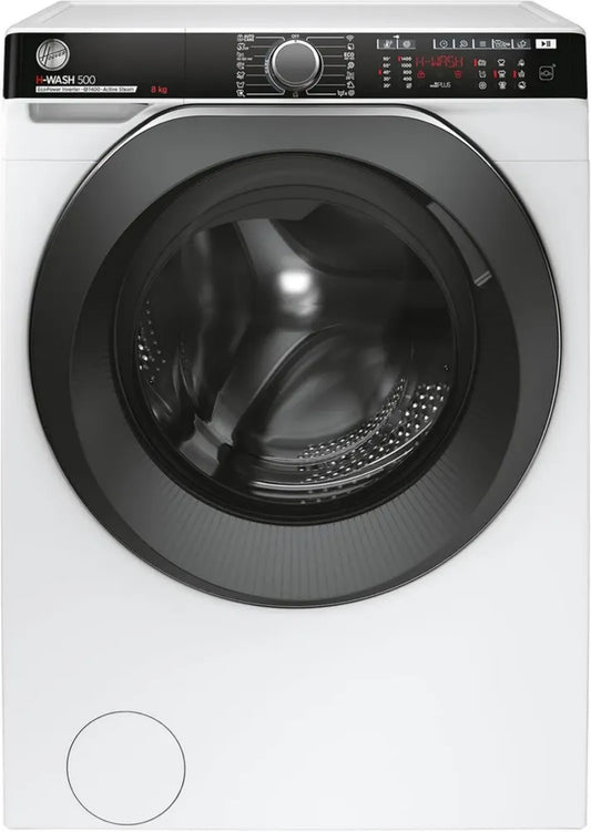 Hoover H-WASH 500 Machine à Laver Frontale 8 kg avec Wi-Fi, Bluetooth et Vapeur