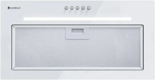 Hotte Encastrable Latapio 60.1 Blanche avec Meuble de Cuisine en Acier