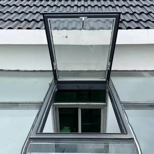 Puits de lumière pour combles et vérandas avec verre trempé 85x90 cm - Fenêtres ventilées pour toits plats et inclinés
