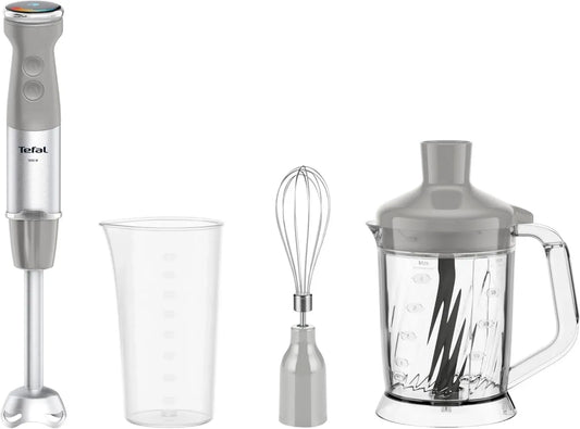 Tefal Mixeur Plongeant Quickchef, Technologie Powelix, Hachoir Multifonction 5 en 1, Silencieux, Modèle HB67MB30