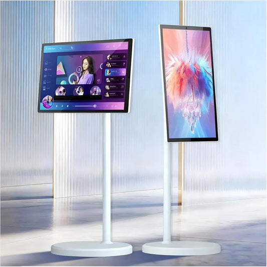 TV Portable Intelligente Full HD 1080p/4K Android, Écran Tactile Pivotant, 21,5 à 32 Pouces, 4+64 Go/8+128 Go