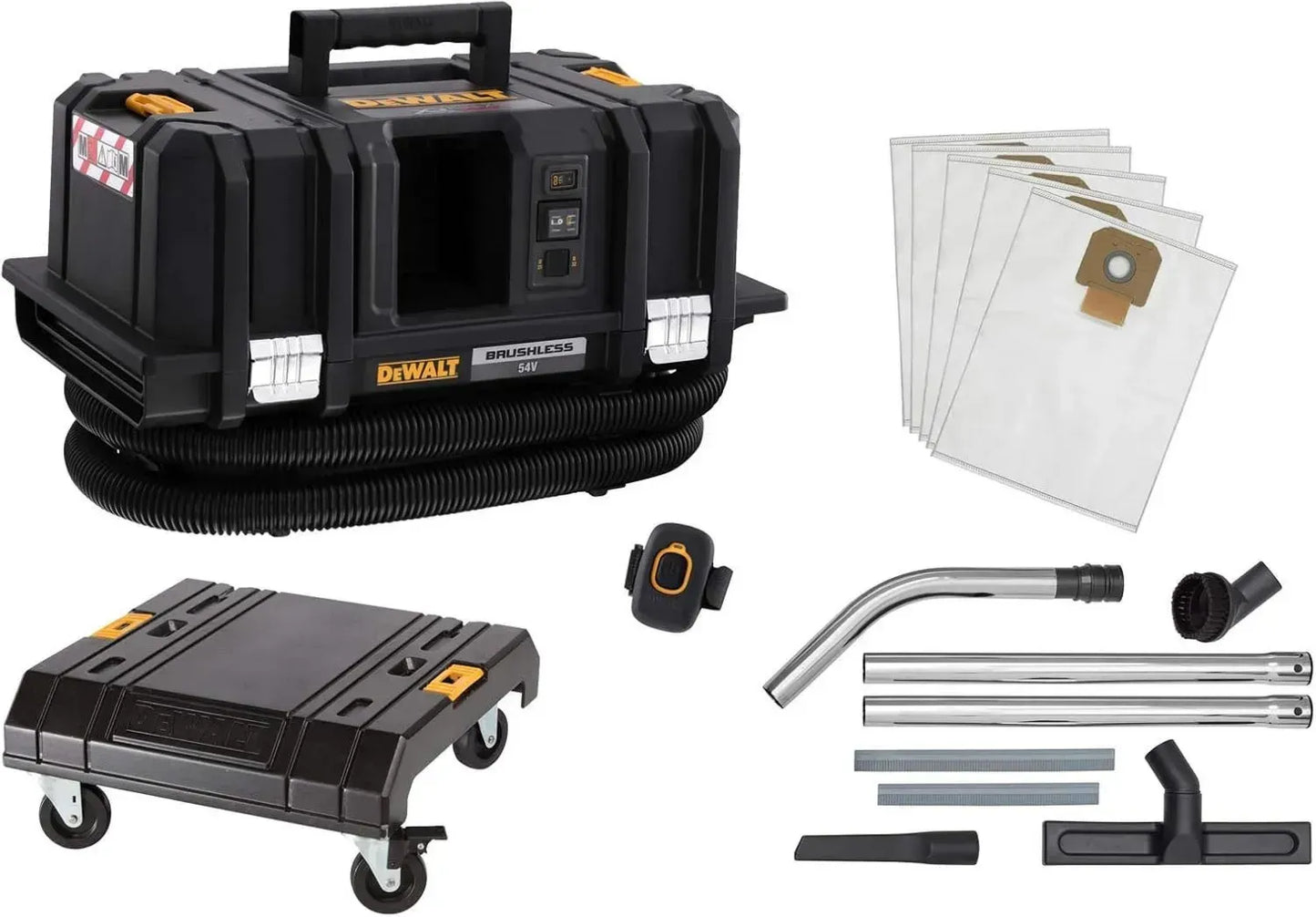 Aspirateur sans Fil DEWALT 54V Classe M, Modèle DCV586MK-XJ, Noir/Jaune