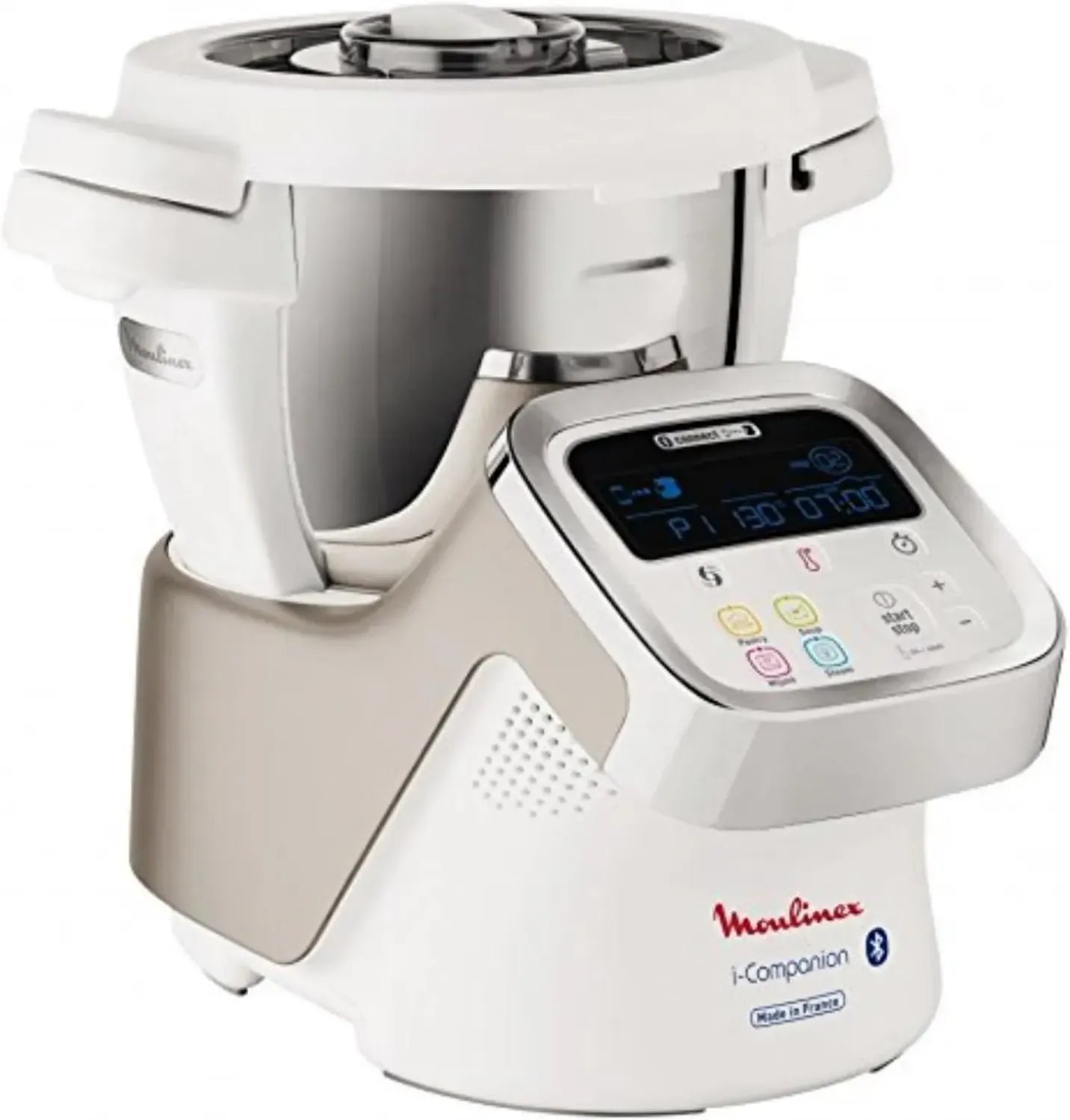 Moulinex i-Companion Robot Cuiseur Connecté, Multifonction avec 4 Programmes, Accessoires Inclus, Capacité 6 Personnes, 1 Million de Recettes, Made in France